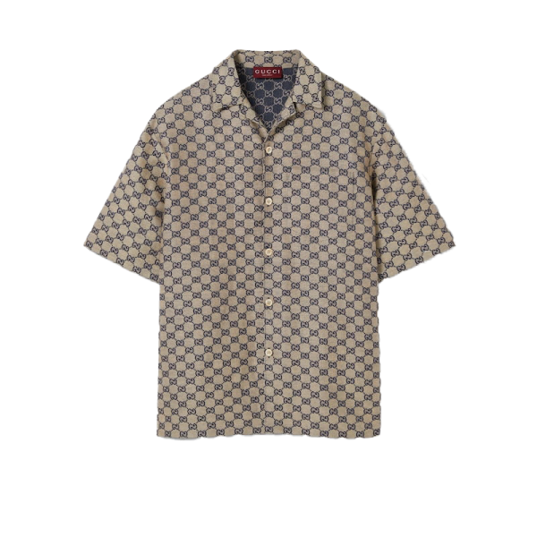 GG Linen Blend Canvas Shirt