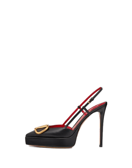 Vlogo Signature Calfskin Slingback Platform Pump