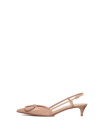 Vlogo Signature Patent Leather Slingback Pump 40mm
