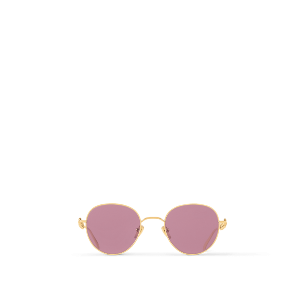 Mes petites lunettes de soleil rondes à chaîne LV