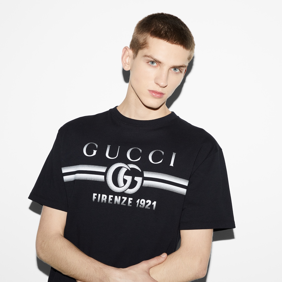 Gucci Cotton jersey T-shirt with Gucci print black_