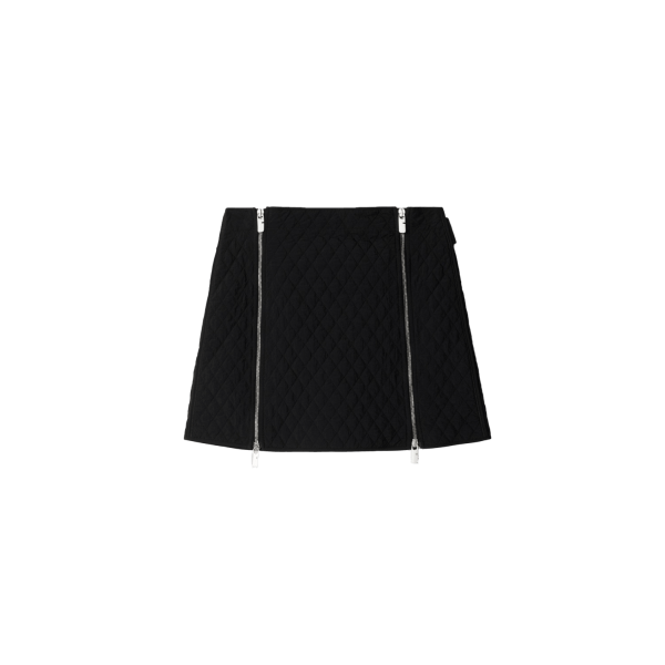 Quilted Nylon Mini Skirt