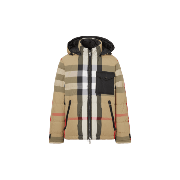 Reversible Check Puffer Jacket