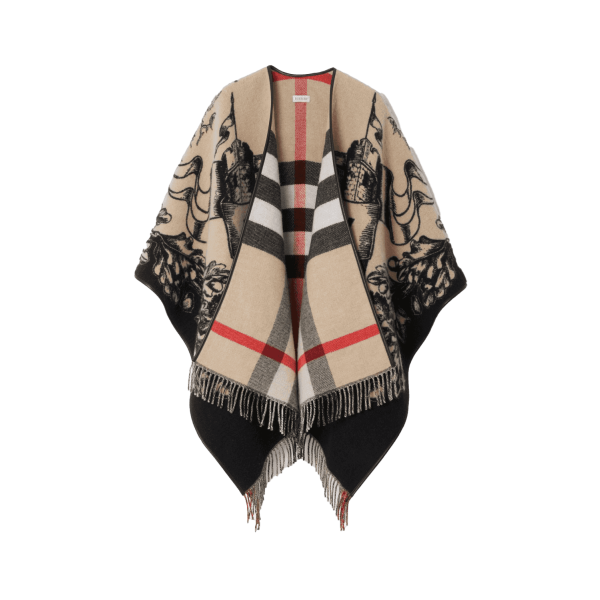 Reversible EKD Check Wool Cape