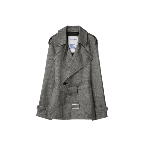 Wool Silk Trench Jacket