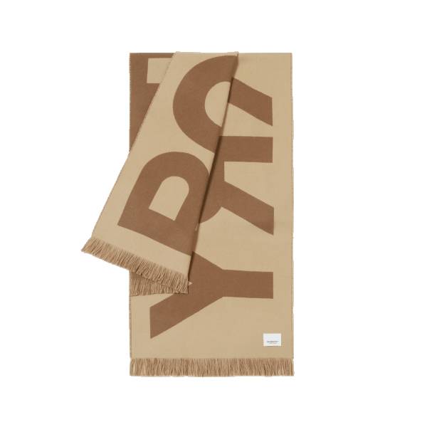 Logo Wool Jacquard Scarf