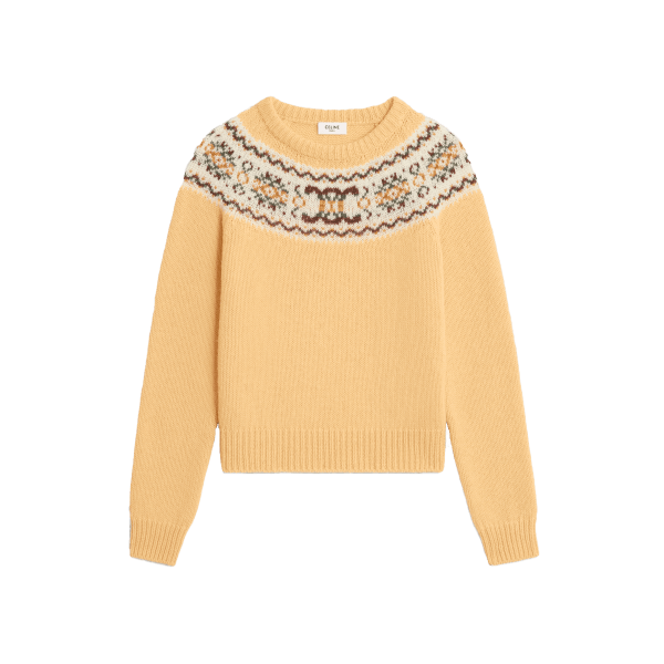 Crew Neck Sweater In Triomphe Fair Isle Wool