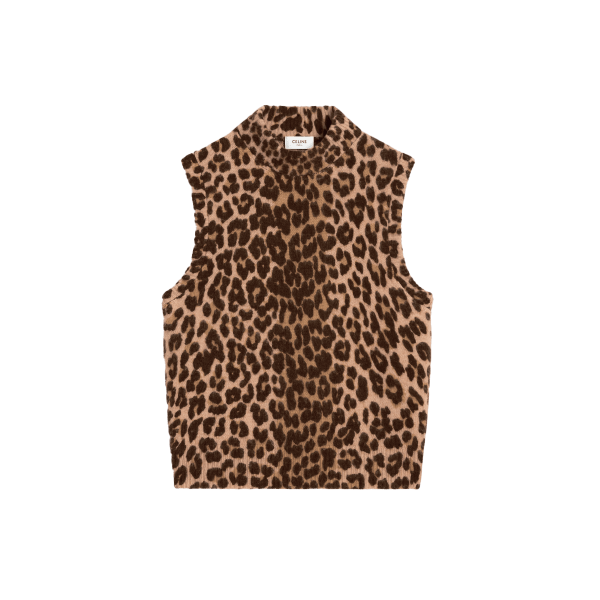 Turtleneck Sweater In Leopard Cashmere
