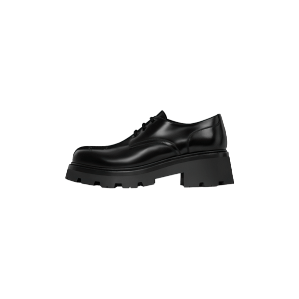 Celine Triomphe Rangers Derby With Perforated Triomphe In Polished Bull