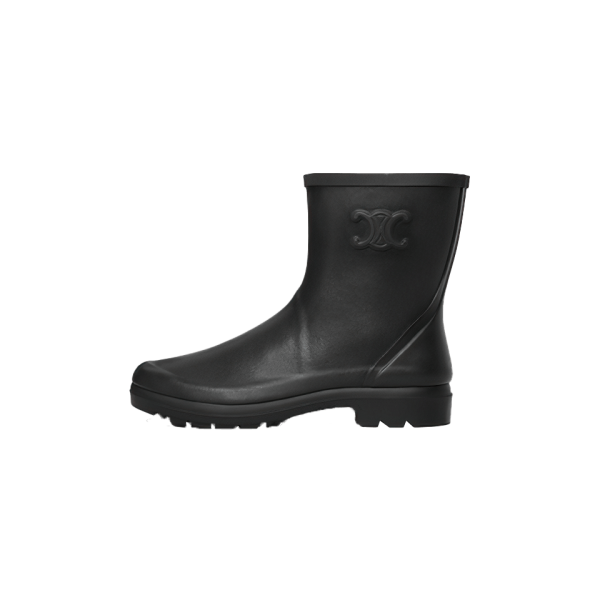 Mid Celine Rain Boots In Natural Rubber
