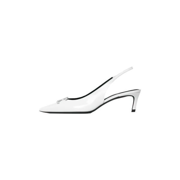 Celine Alma Triomphe Slingback In Glossy Calfskin