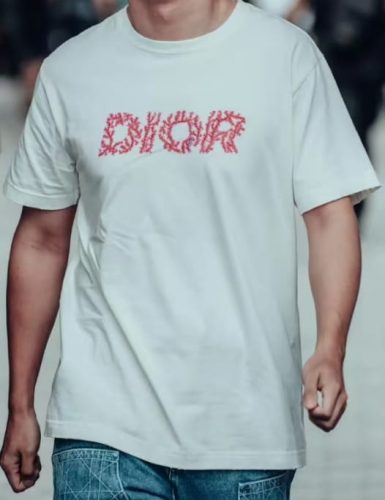 Dior Italic Coral Relaxed-Fit T-Shirt photo review