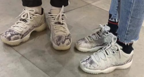 Air Jordan 11 Retro Low 'Light Bone Snakeskin' photo review