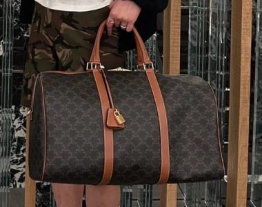 Cliquez pour voir en plein écran Large Travel Bag In Triomphe Canvas And Calfskin photo review