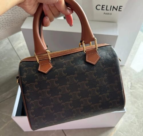 Small Boston In Triomphe Canvas And Calfskin photo review