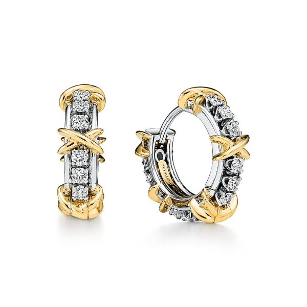 Jean Schlumberger by Tiffany Sixteen Stone Narrow Earrings