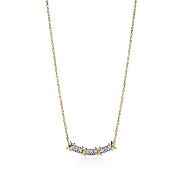Jean Schlumberger by Tiffany Sixteen Stone Narrow Pendant