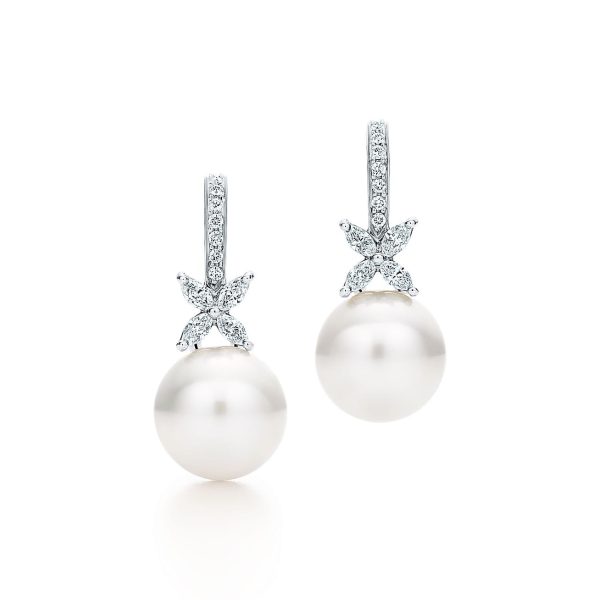 Tiffany Victoria® Pearl and Diamond Earrings