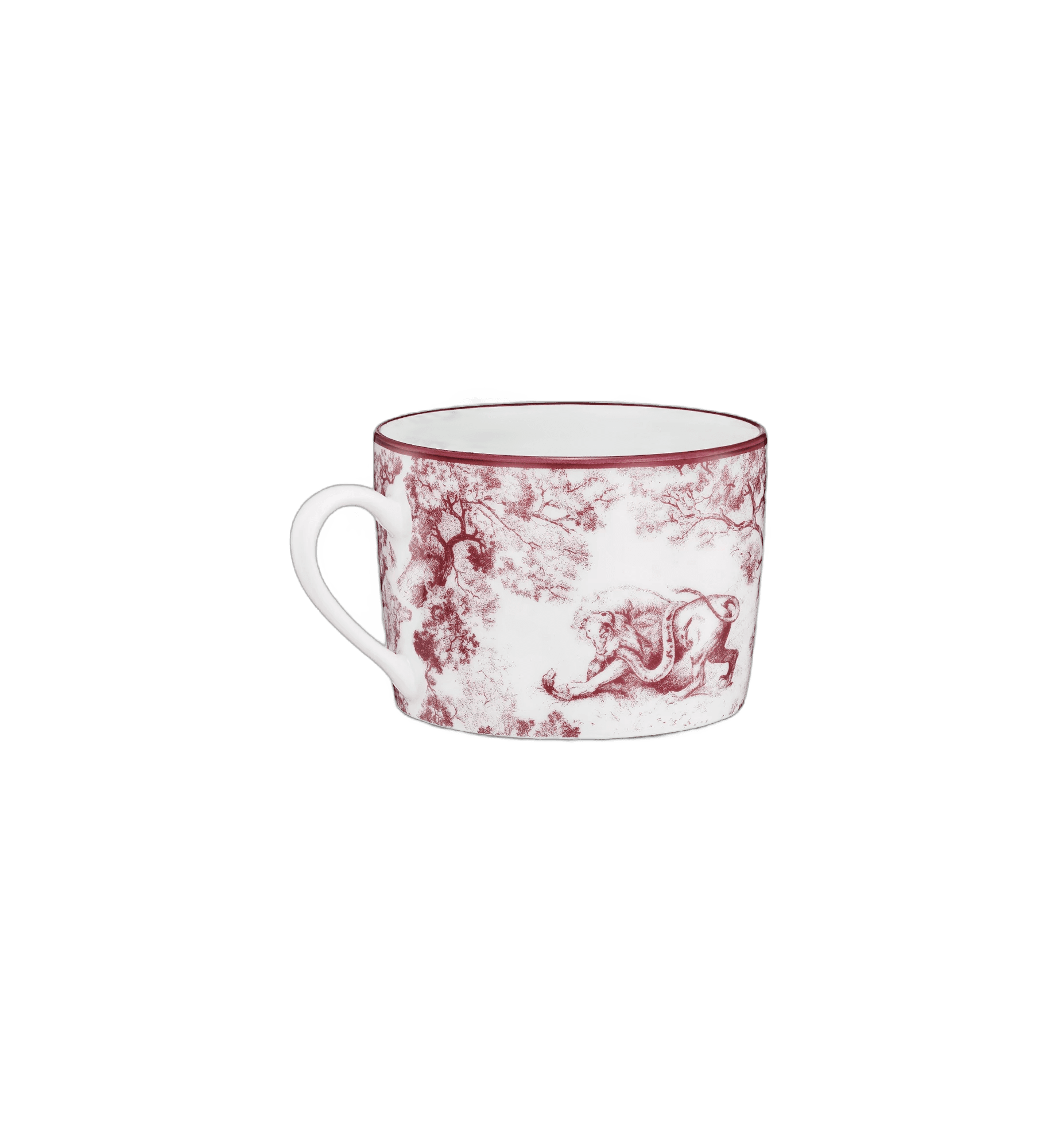 Teacup Burgundy Toile de Jouy Tiger E05_rmbg