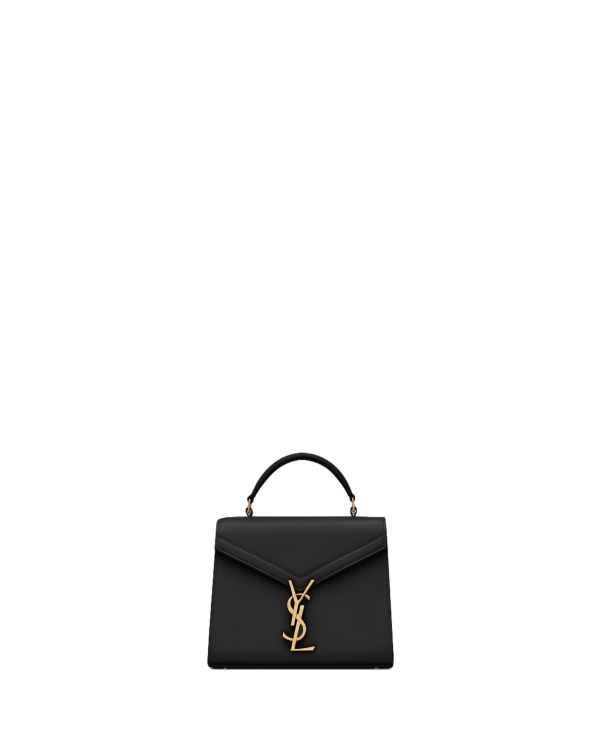 Cassandra Mini Top Handle Bag In Grain De Poudre Embossed Leather
