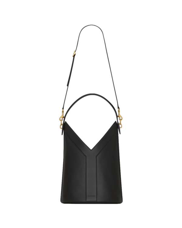 Y Top-Handle Bucket In Leather
